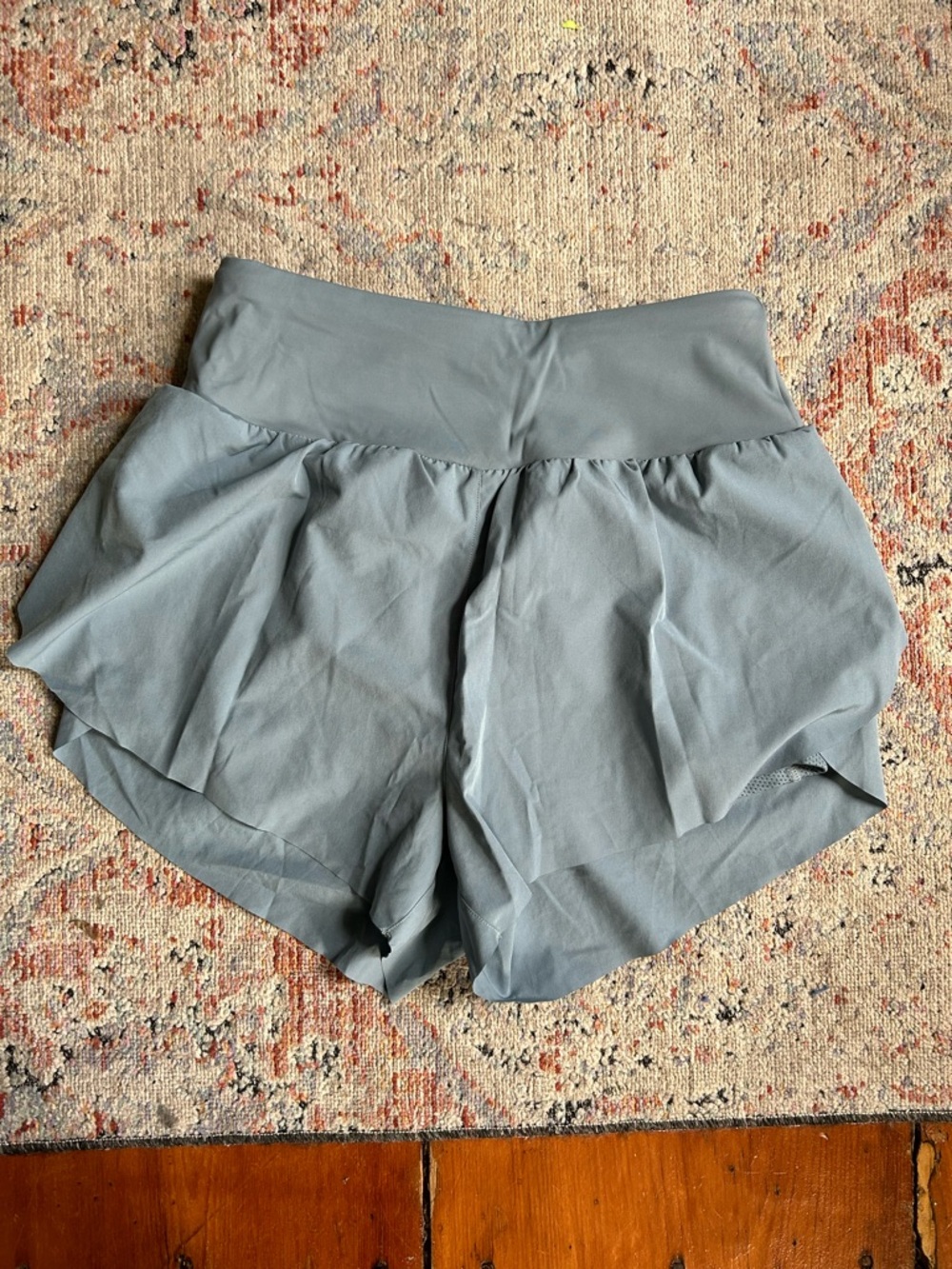 Women's High-Waist Active Shorts in Slate Blue